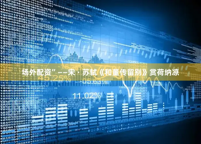 场外配资”——宋 · 苏轼《和董传留别》赏荷纳凉