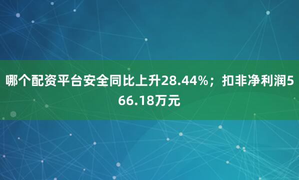 哪个配资平台安全同比上升28.44%；扣非净利润566.18万元